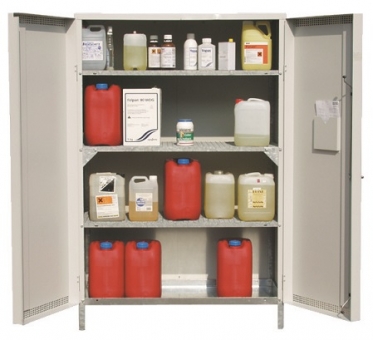 CEMO Umweltschrank 13/20 mit Gitterrosten und Wannenboden 