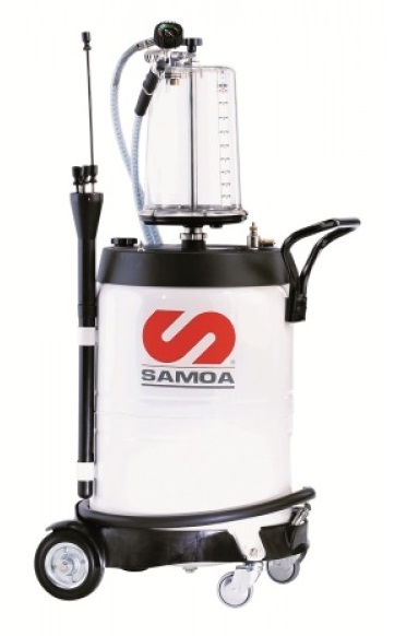 SAMOA Altölabsaugwagen mit Glasmesszylinder 